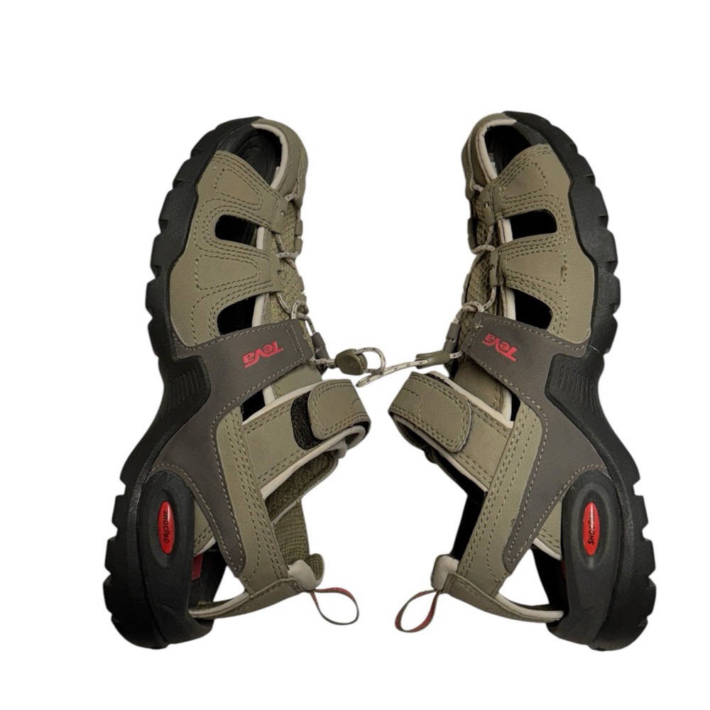 Teva Olive Green and Coral Outdoor Sandals - Picture 10 of 13